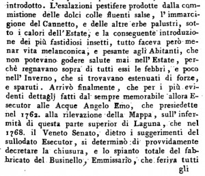 La denuncia del Lucchesi sulla mescolanza delle acque salse e dolci causa delle zone malsane lagunari