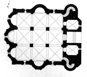 Planimetria della chiesa di San Claudio al Chienti