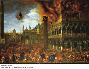 San Nicola spegne l'incendio del Palazzo Ducale di Venezia