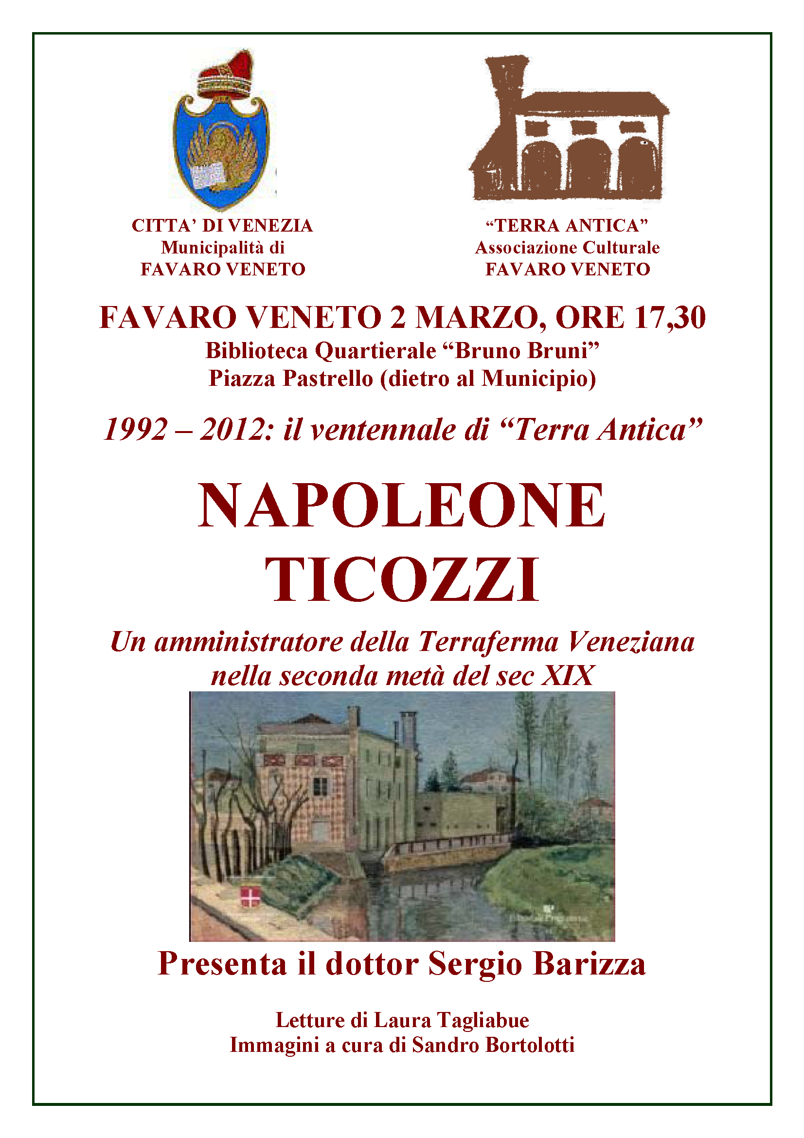 Conferenza di Sergio Barizza su Napoleone Ticozzi