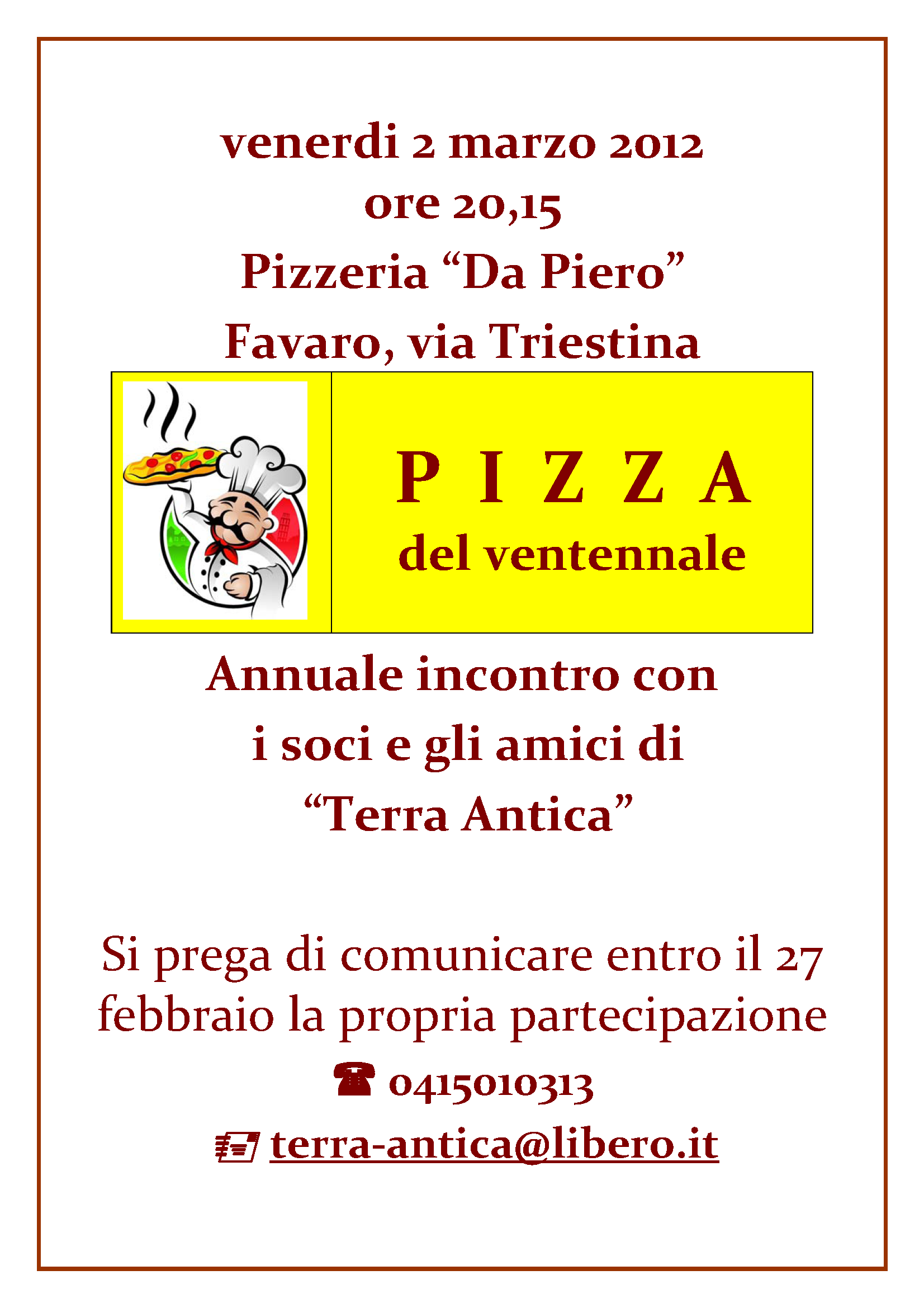 Pizza del ventennale